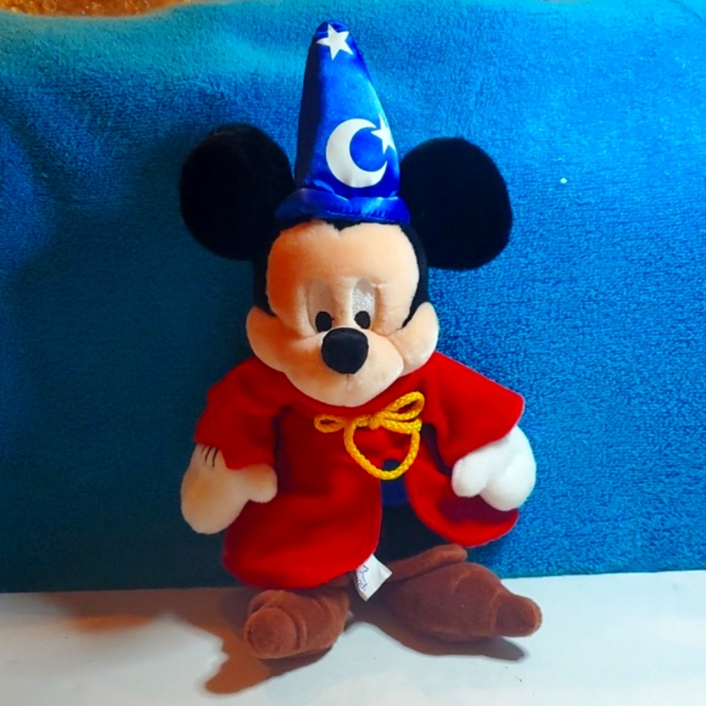 Mickey Mouse Plush, Authentic Disneyland Resort Mickey Sorcerer Plush 12" - Picture 2 of 10